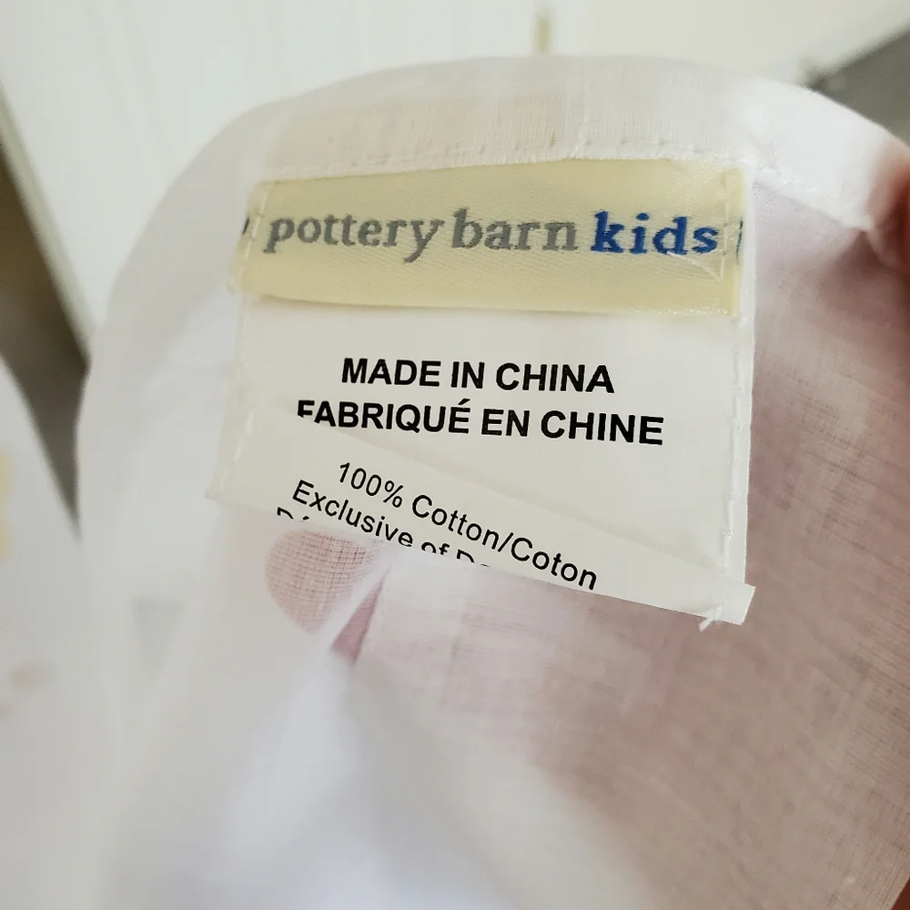 Pottery Barn Kids 2 sheer curtains